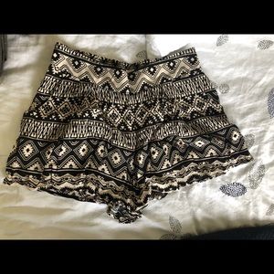 Aztec/tribal print cotton shorts
